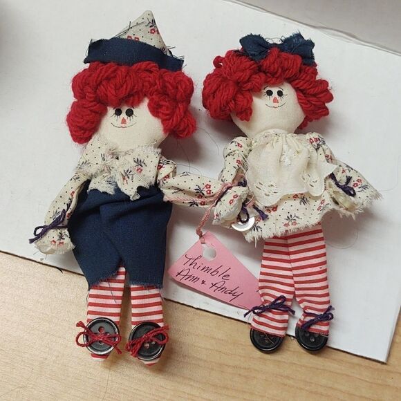 Vtg Snowden & Friends Raggedy Ann & Andy towel, candle, dolls - Picture 2 of 11